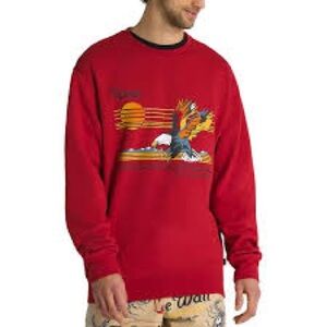 Vans Sunset Red Crewneck Sweatshirt Men’s Size Medium